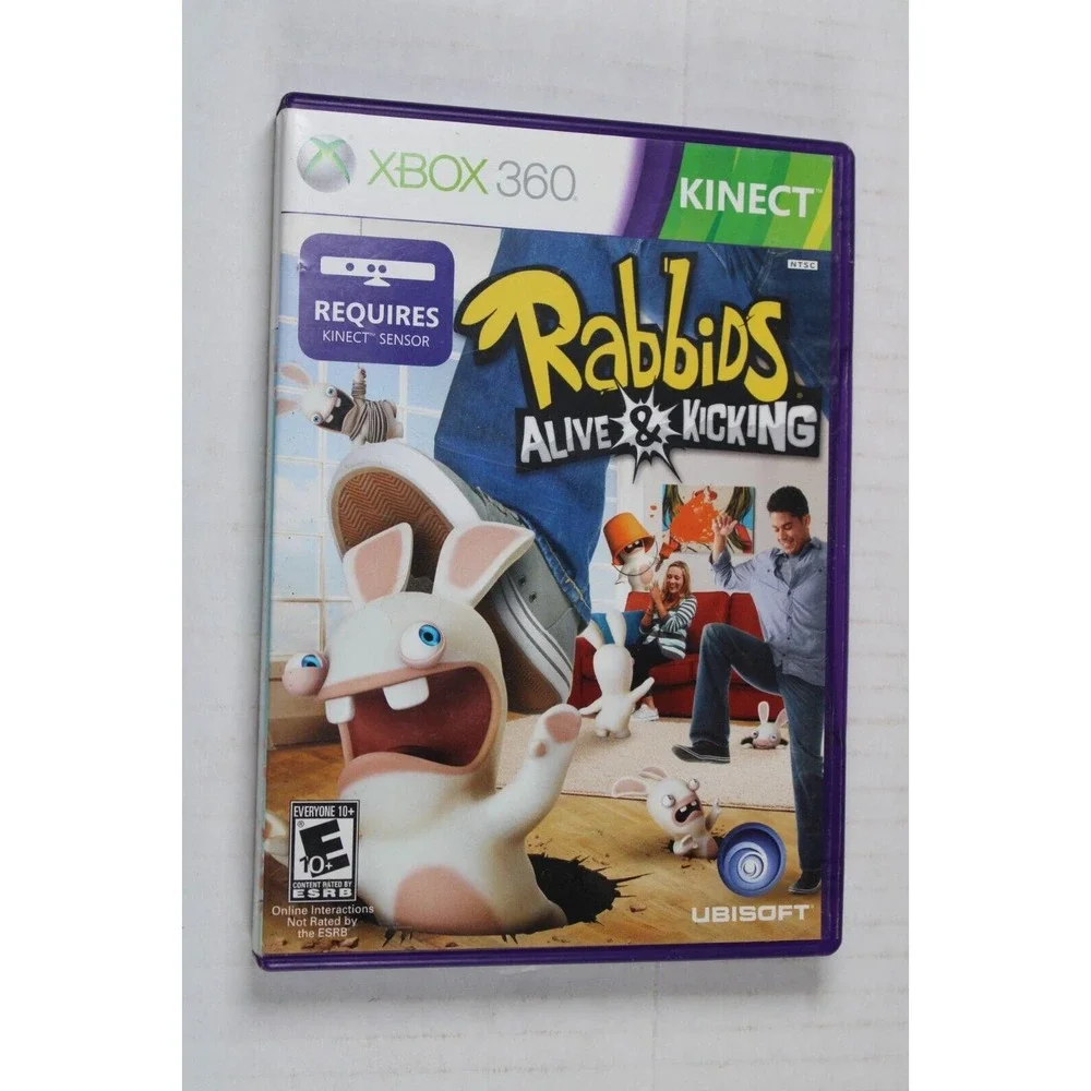 Rabbids Alive and Kicking (Microsoft XBOX 360 Kinect) Authentic, tested/works